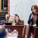 Uczestnicy oraz prelegentka konferencji „Prawne i medyczne aspekty umieszczenia w szpitalu psychiatrycznym