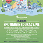 Plakat promocyjny spotkań edukacyjnych - styczeń 2025