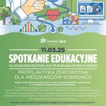 Plakat promocyjny spotkań edukacyjnych - marzec 2025
