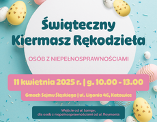 Plakat Świątecznego Kiermaszu Rękodzieła Osób z Niepełnosprawnościami